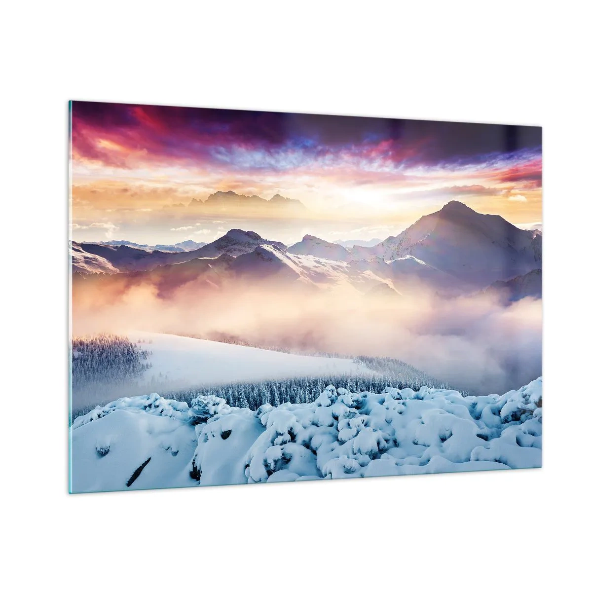 Schilderen op glas - De kracht en puurheid van de natuur - 100x70 cm