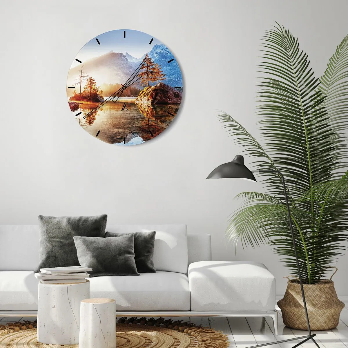 Wandklok - Klok - De natuur in een nieuw licht - 30x30 cm