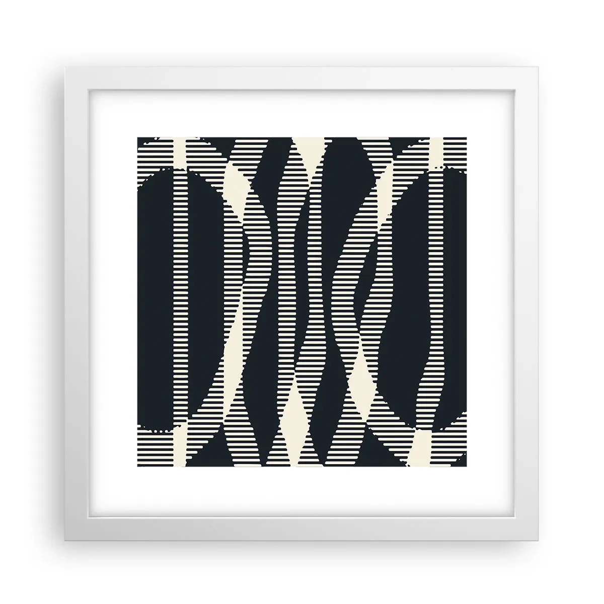 Poster in een witte lijst - Een poging om de duisternis te doorbreken - 30x30 cm