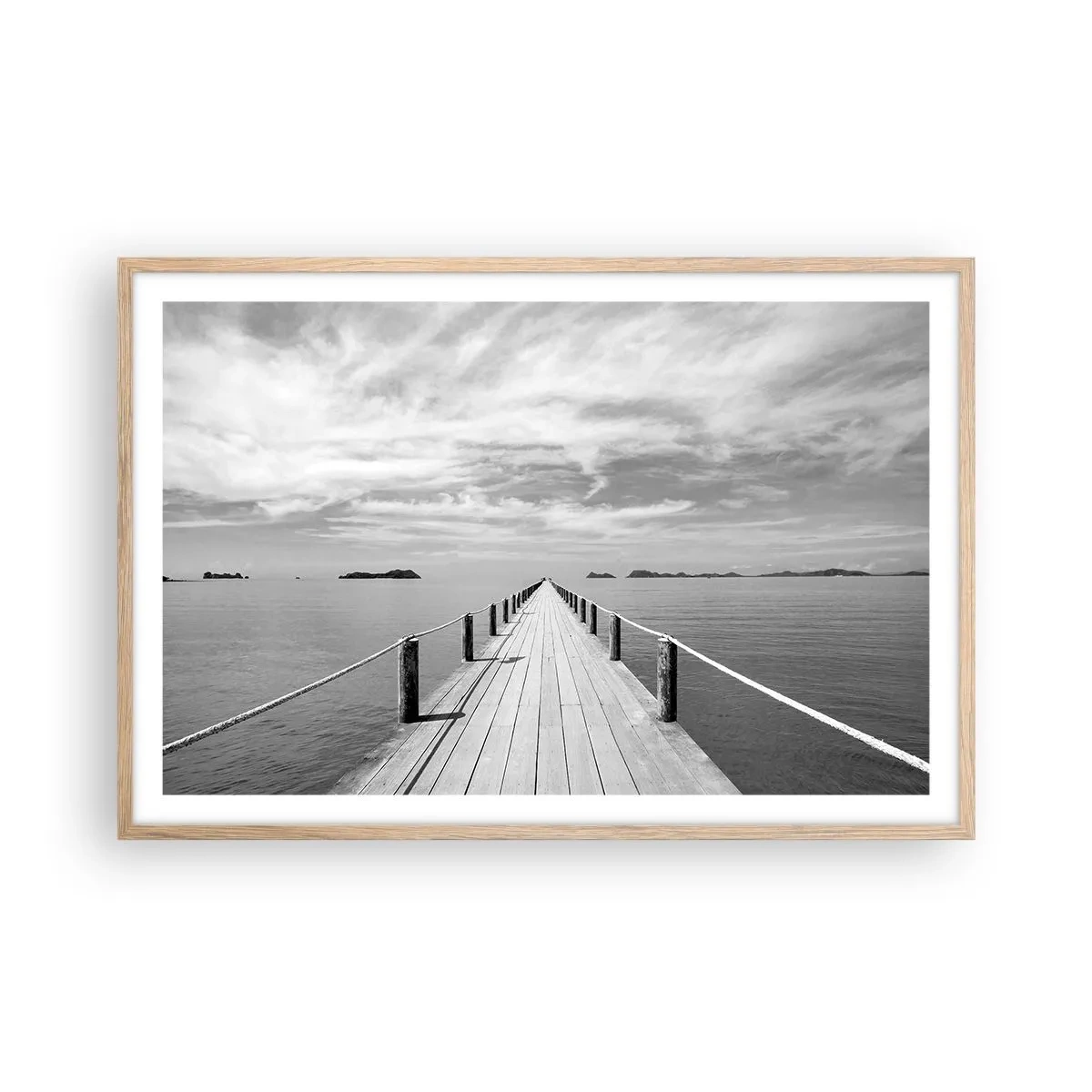 Een poster in een licht eiken lijst - Of misschien een reis... - 91x61 cm