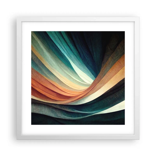Poster in een witte lijst - Geweven uit kleuren - 40x40 cm