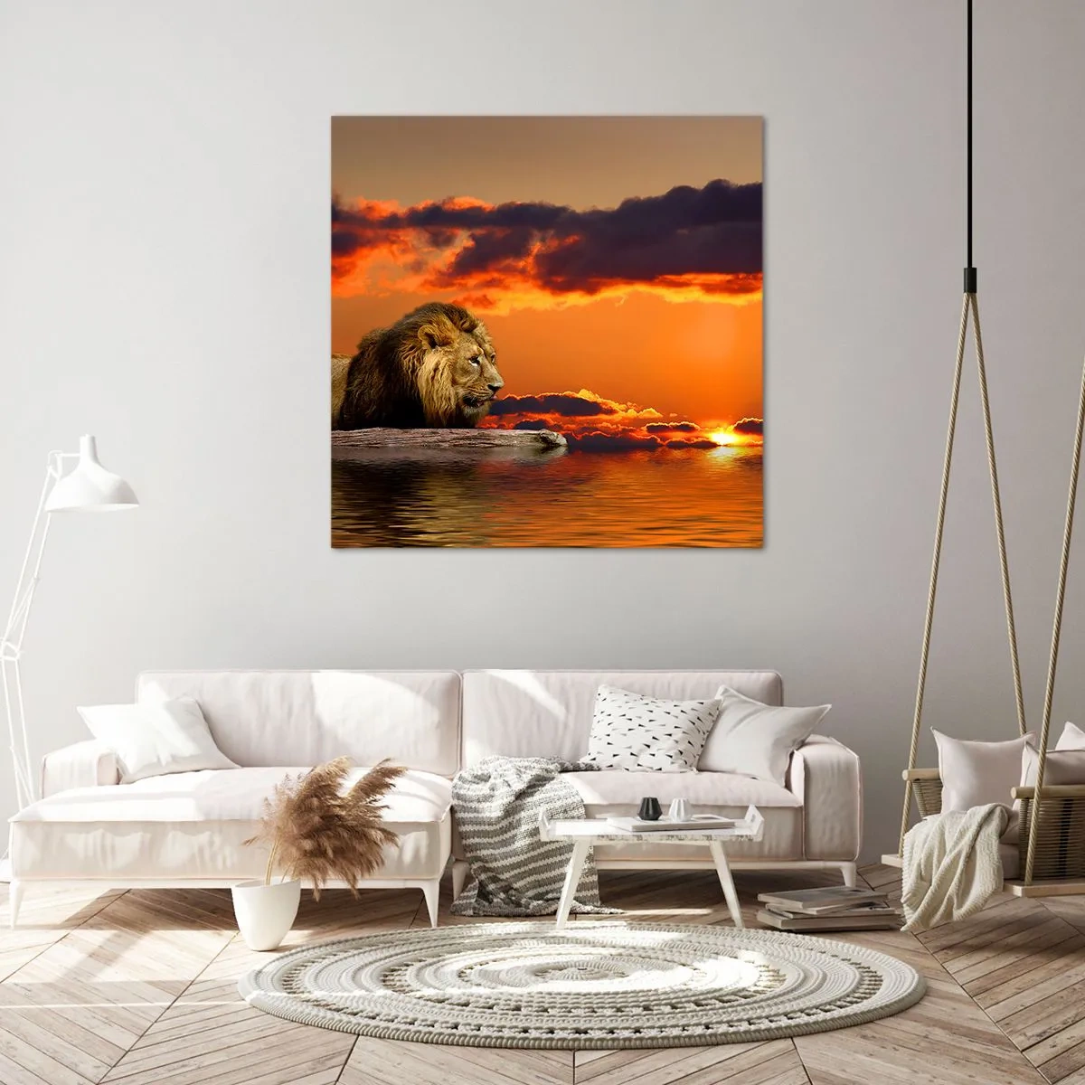 Schilderen op canvas - Koning van de natuur - 30x30 cm