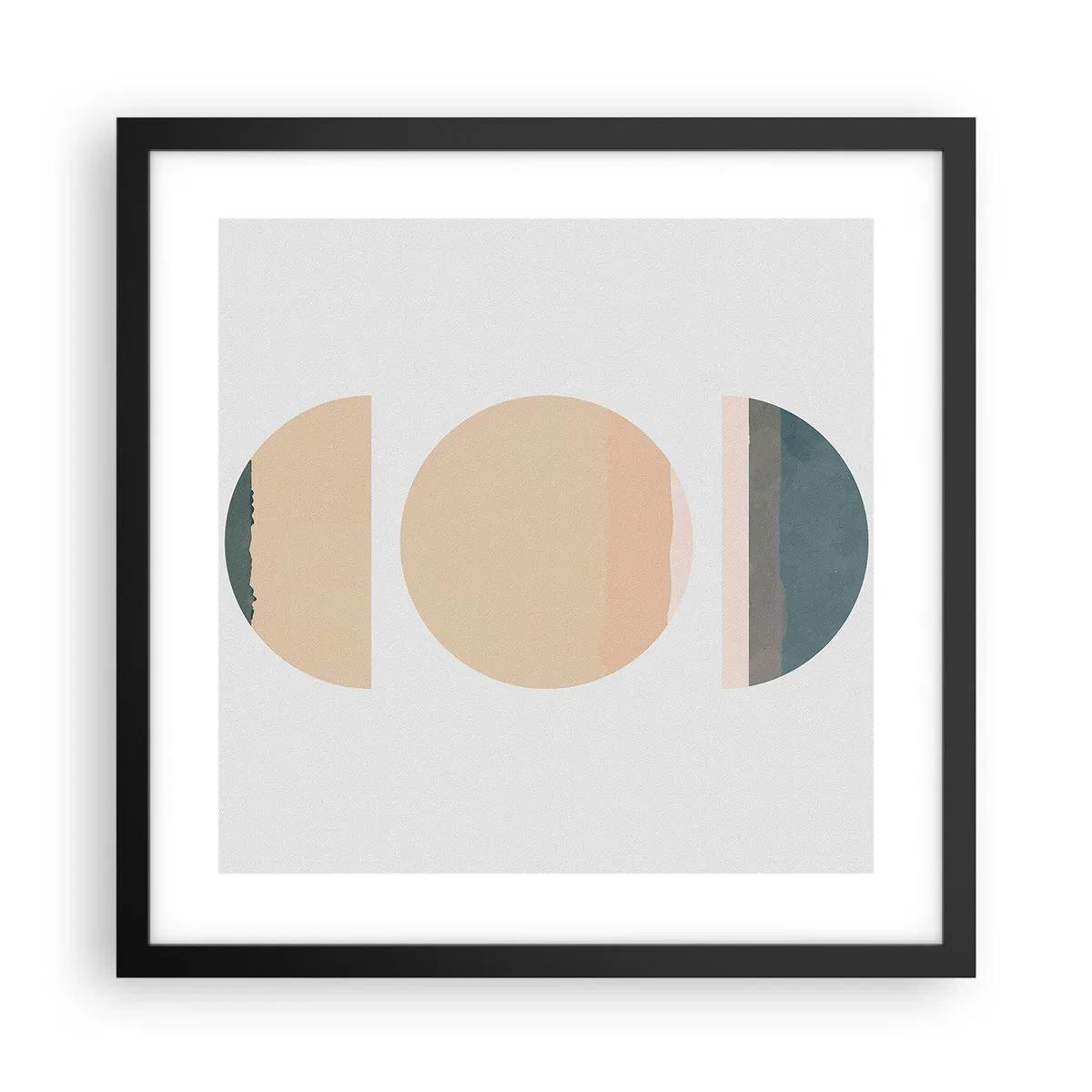 Poster in een zwarte lijst - Een Wiel achter een andere - 40x40 cm