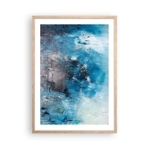 Een poster in een licht eiken lijst - Rhapsody in Blauw - 50x70 cm