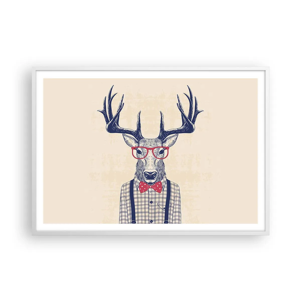 Poster in een witte lijst - Een grappig extravaganza - 100x70 cm