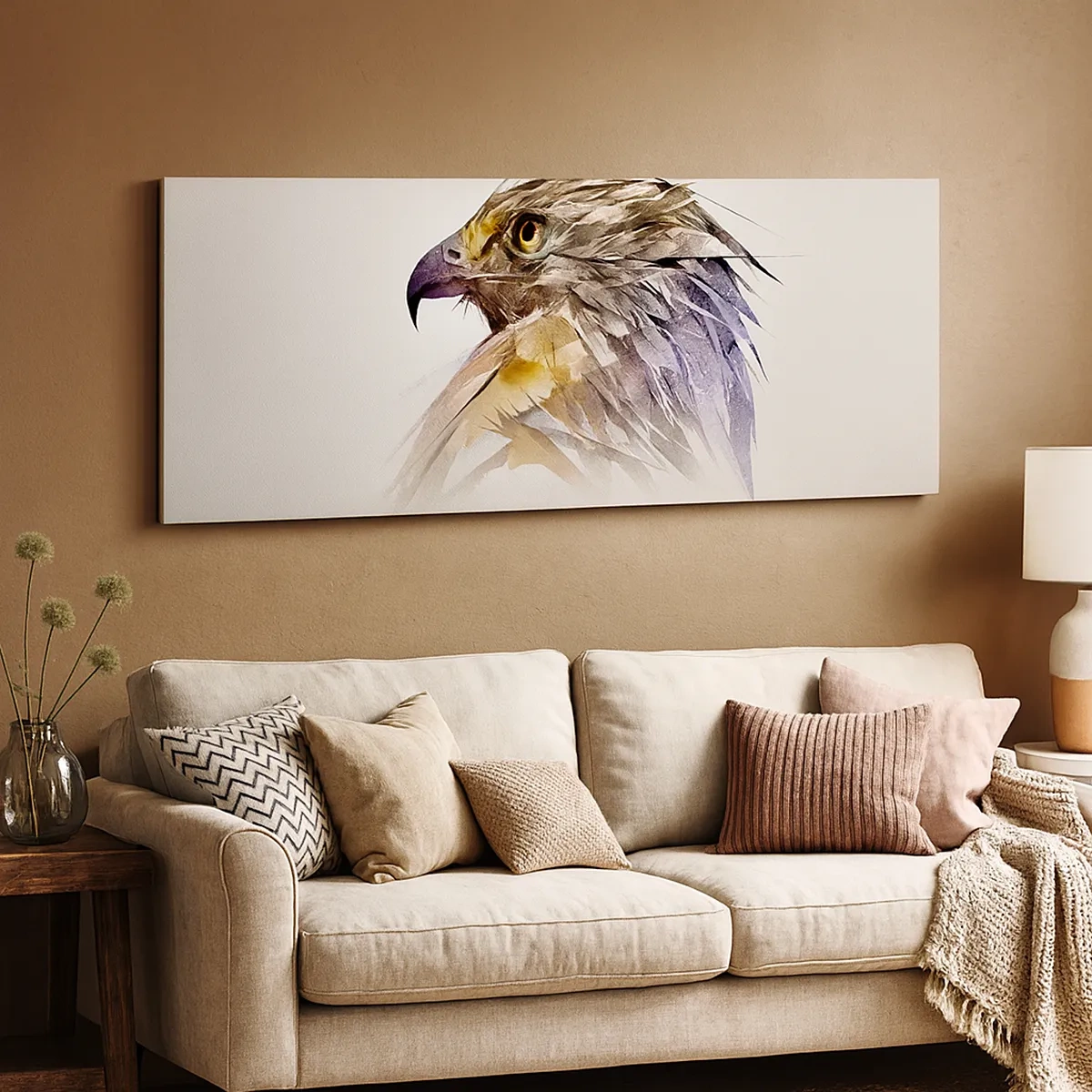 Schilderen op canvas - Portret van een krijger - 30x30 cm