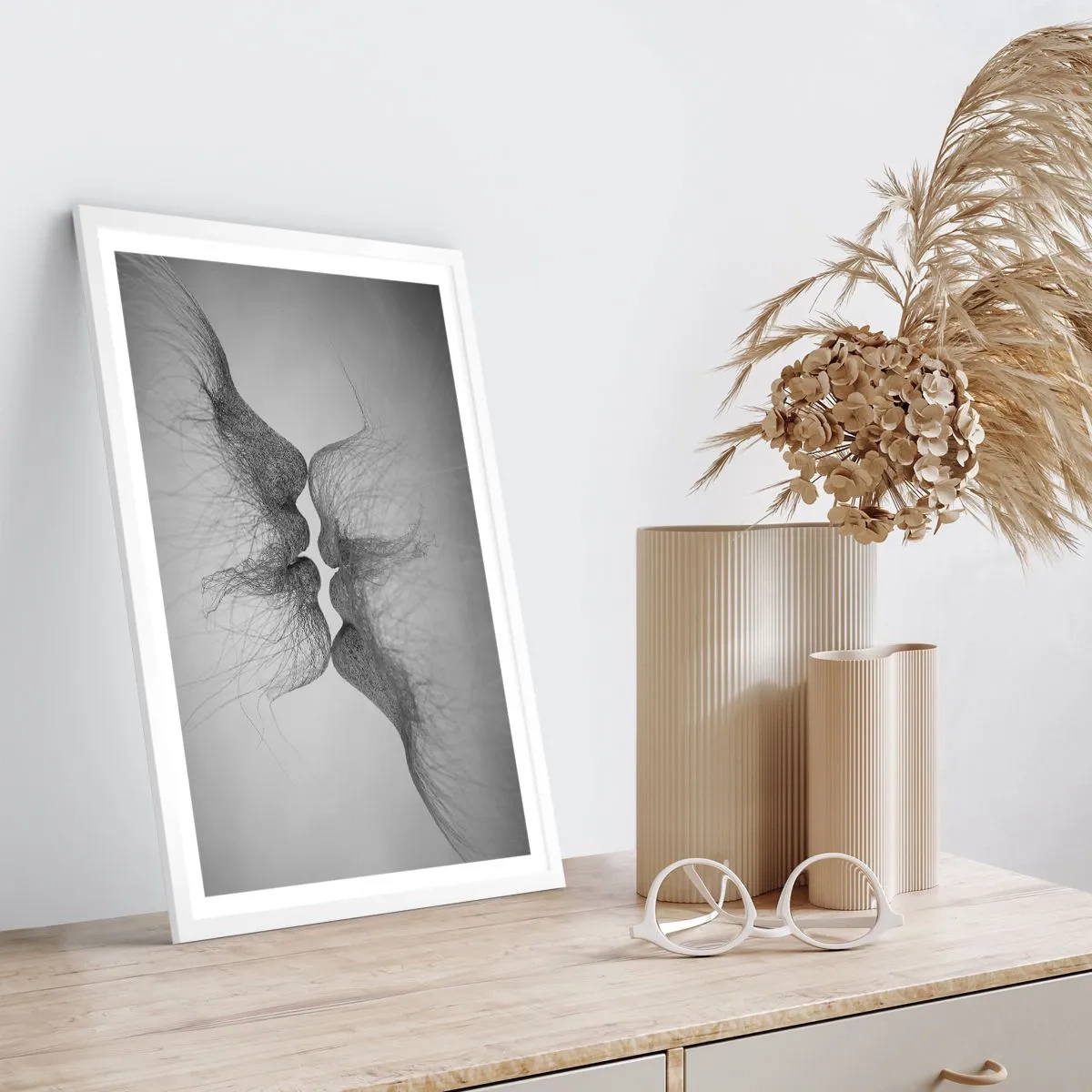 Poster in een witte lijst - Kus van de wind - 40x50 cm