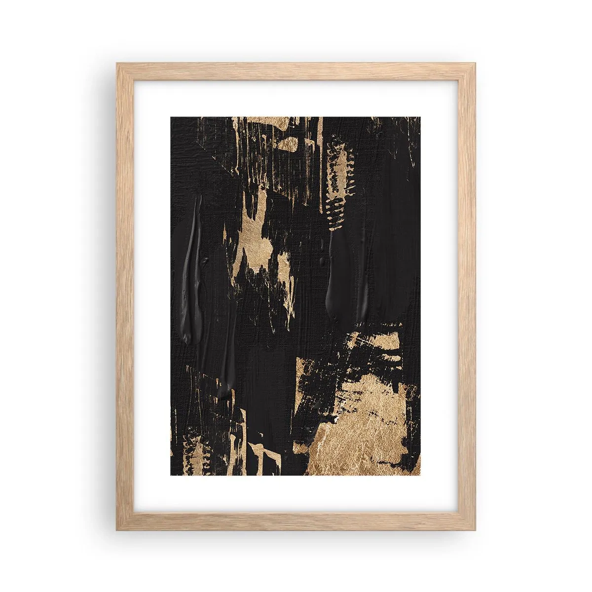 Een poster in een licht eiken lijst - Spoor van aanraking - 30x40 cm