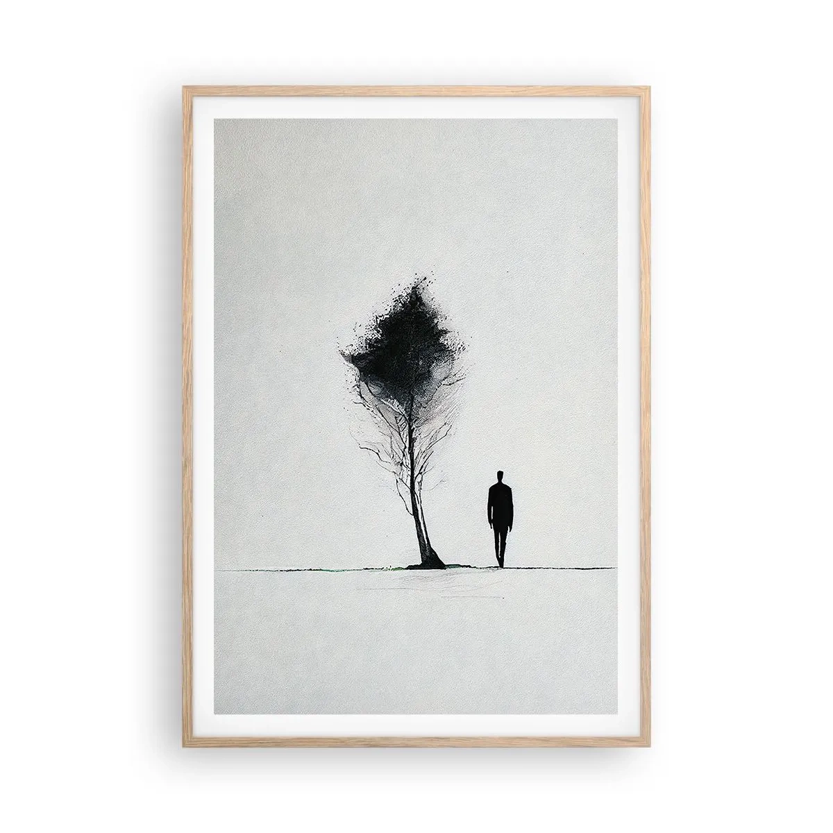 Een poster in een licht eiken lijst - Wij dwalen allemaal - 70x100 cm