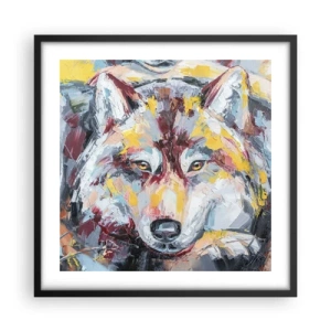 Poster in een zwarte lijst - Gemoedsrust onder dierbaren - 50x50 cm