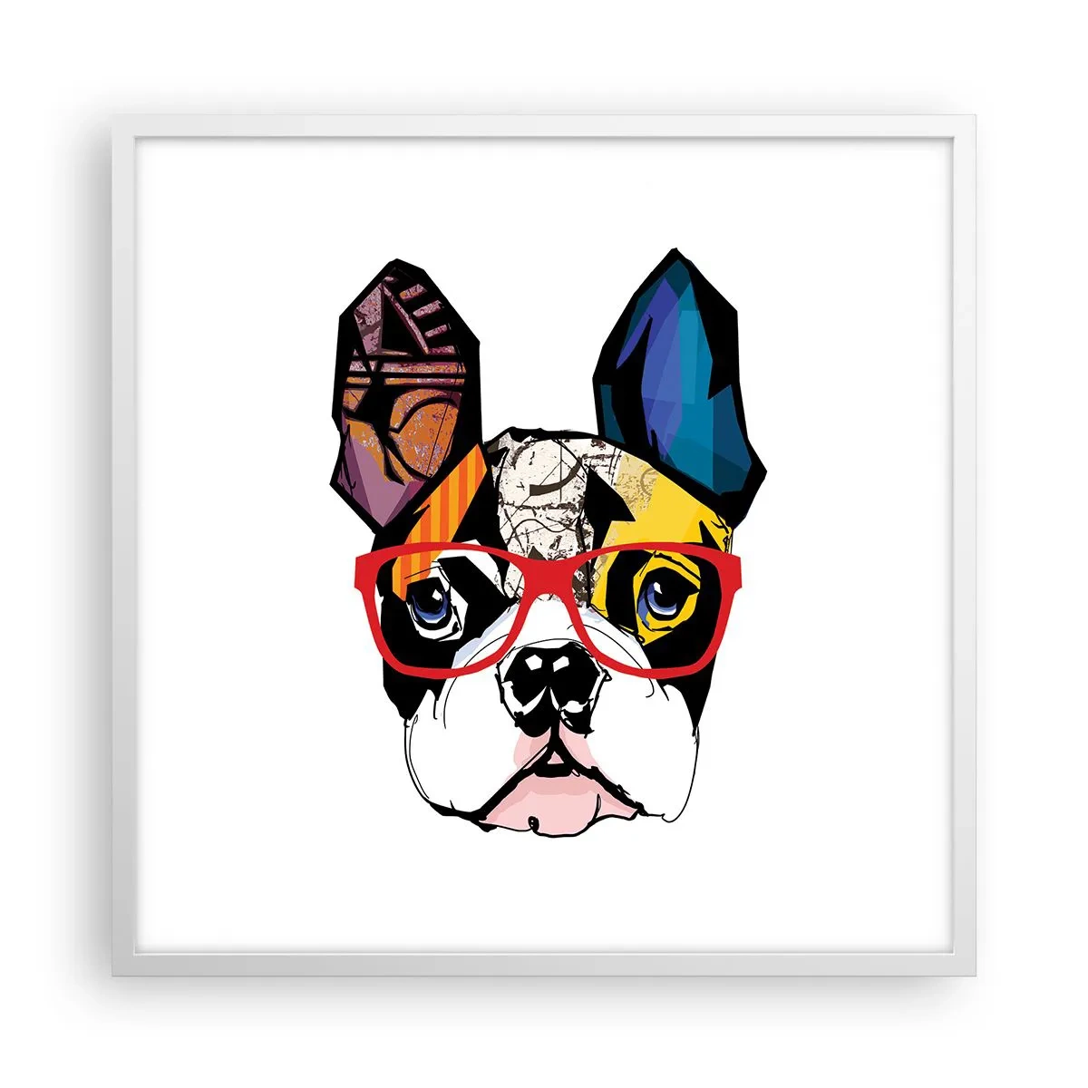 Poster in een witte lijst - intellectueel - 60x60 cm