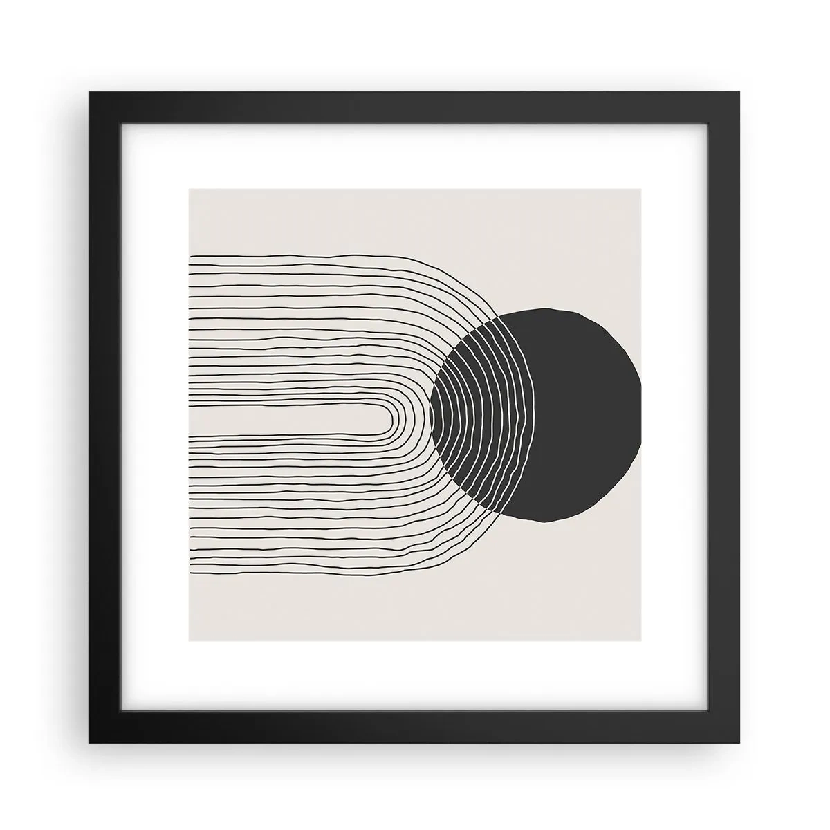 Poster in een zwarte lijst - Bibberen en vertrouwen - 30x30 cm