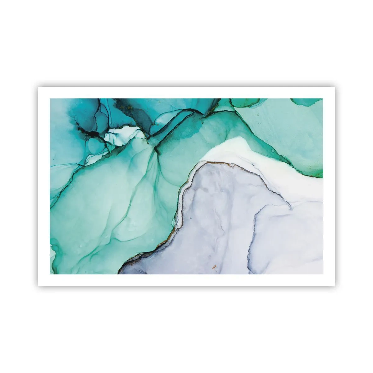 Poster - Een studie in turkoois - 91x61 cm