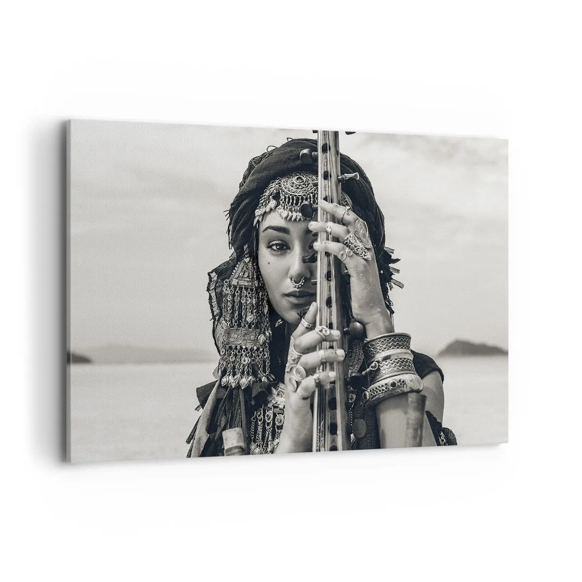 Schilderen op canvas - De muziek van het Oosten zelf - 120x80 cm