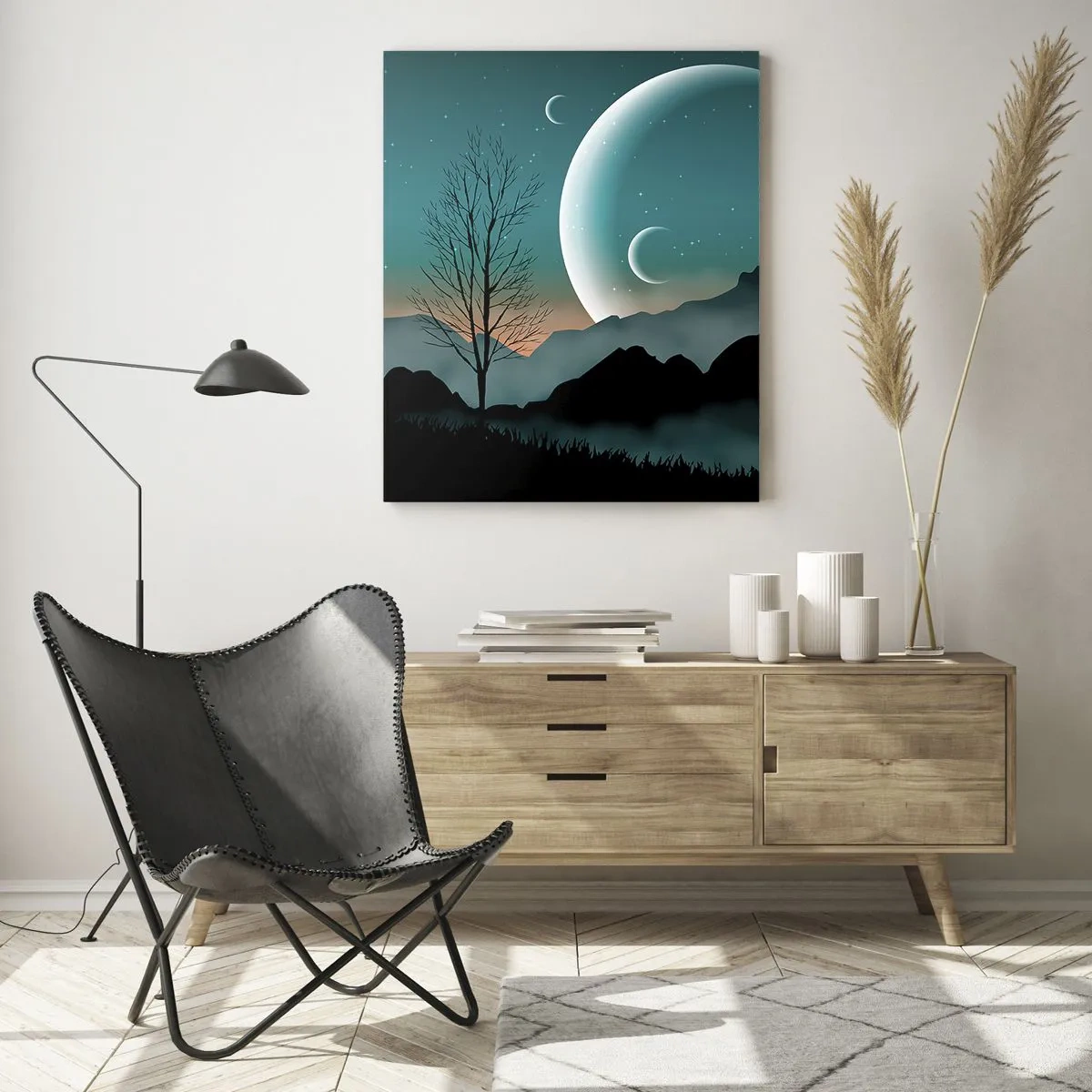Schilderen op glas - Carneval in Sterrennacht - 50x70 cm