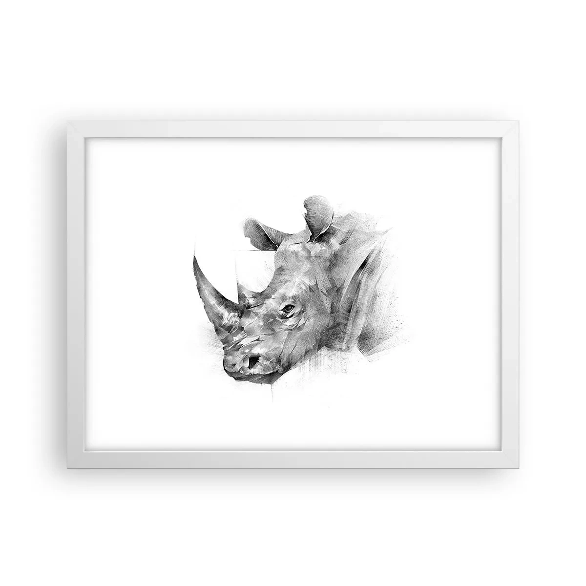 Poster in een witte lijst - Afrikaans portret - 40x30 cm