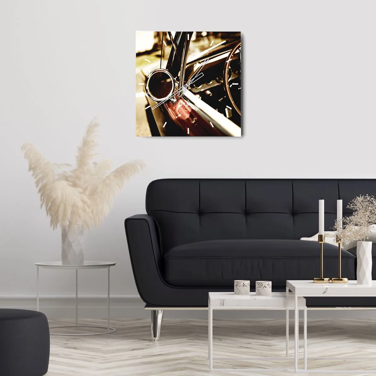 Wandklok - Klok - Een auto met een ziel - 30x30 cm