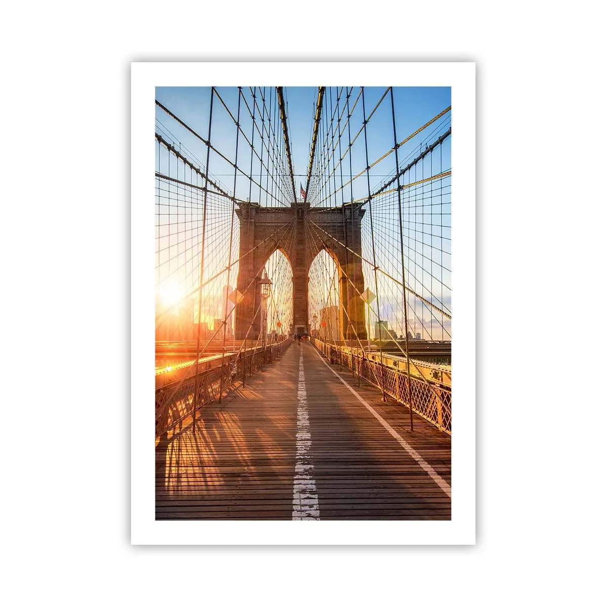 Poster - Op de gouden brug - 50x70 cm