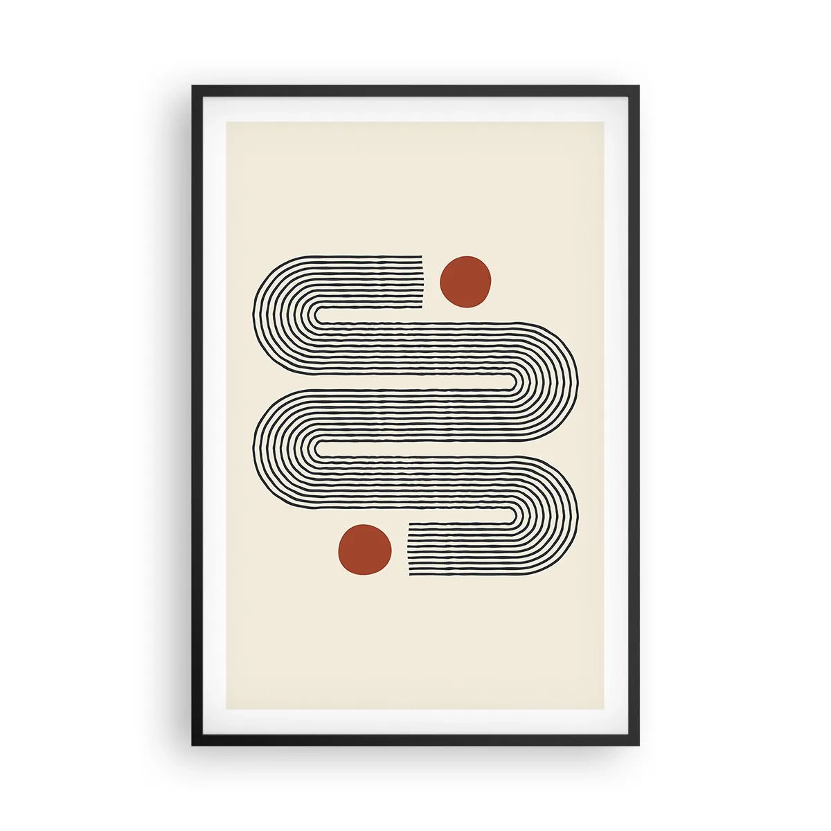 Poster in een zwarte lijst - Van het begin tot het eind - 61x91 cm