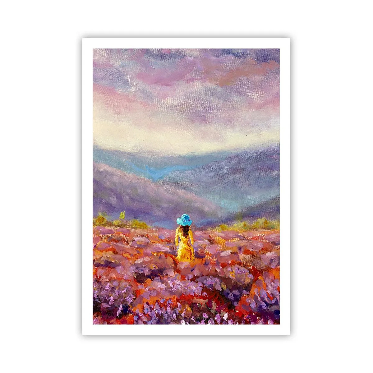 Poster - In een lavendelwereld - 70x100 cm