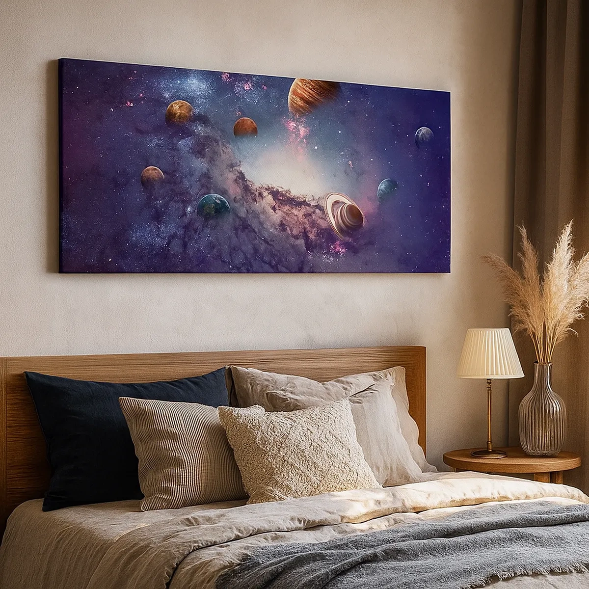 Schilderen op canvas - Zonne-dans systeem - 30x30 cm