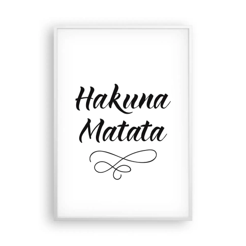 Poster in een witte lijst - Beste advies - 70x100 cm