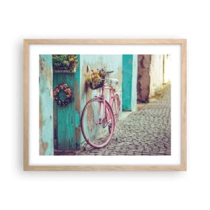 Een poster in een licht eiken lijst - Ben zo terug - 50x40 cm