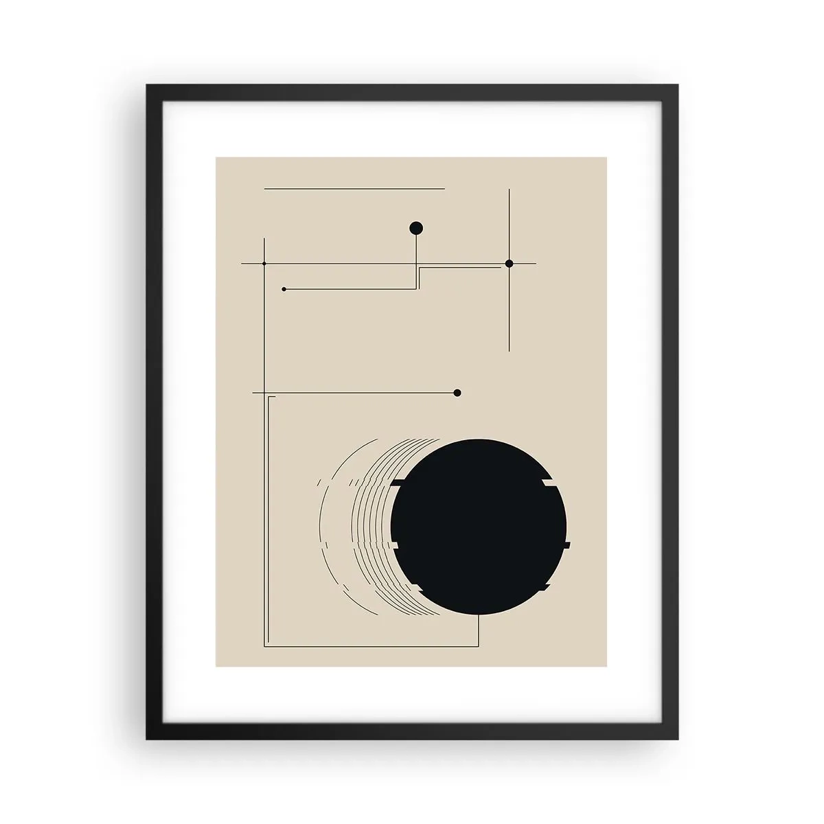 Poster in een zwarte lijst - Een flexibele en dynamische compositie - 40x50 cm