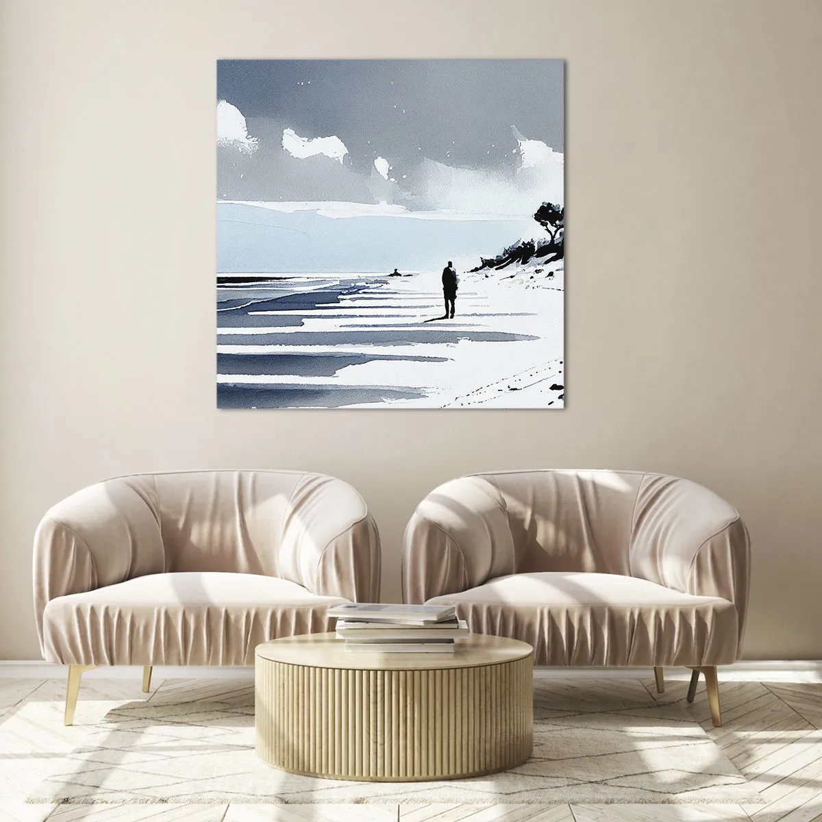 Schilderen op glas - Alleen - 30x30 cm