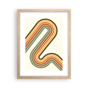 Een poster in een licht eiken lijst - Zigzag naar het doel - 30x40 cm