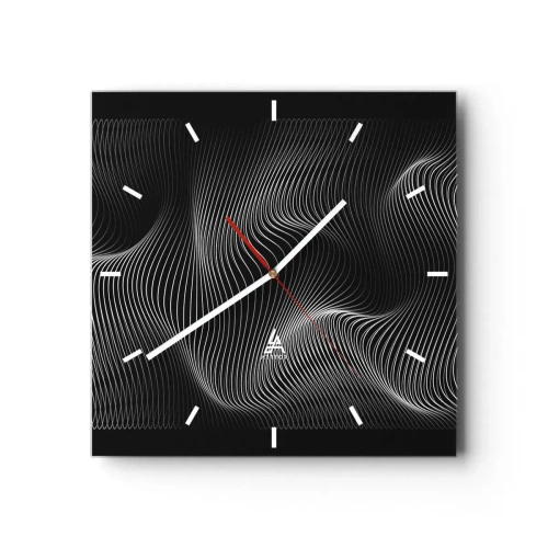 Wandklok - Klok - Dans van licht in de ruimte - 30x30 cm