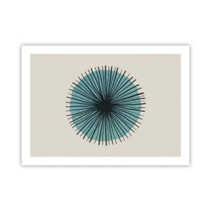 Poster - Stralend in het blauw - 70x50 cm