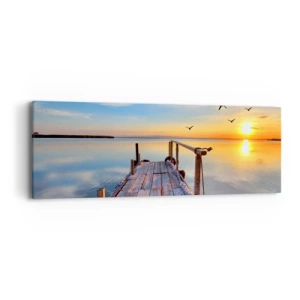 Schilderen op canvas - Loop recht naar de zon - 90x30 cm