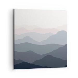 Schilderen op canvas - Golven van de bergen - 60x60 cm