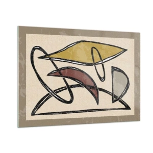 Schilderen op glas - Verticale en horizontale lijnen - 100x70 cm