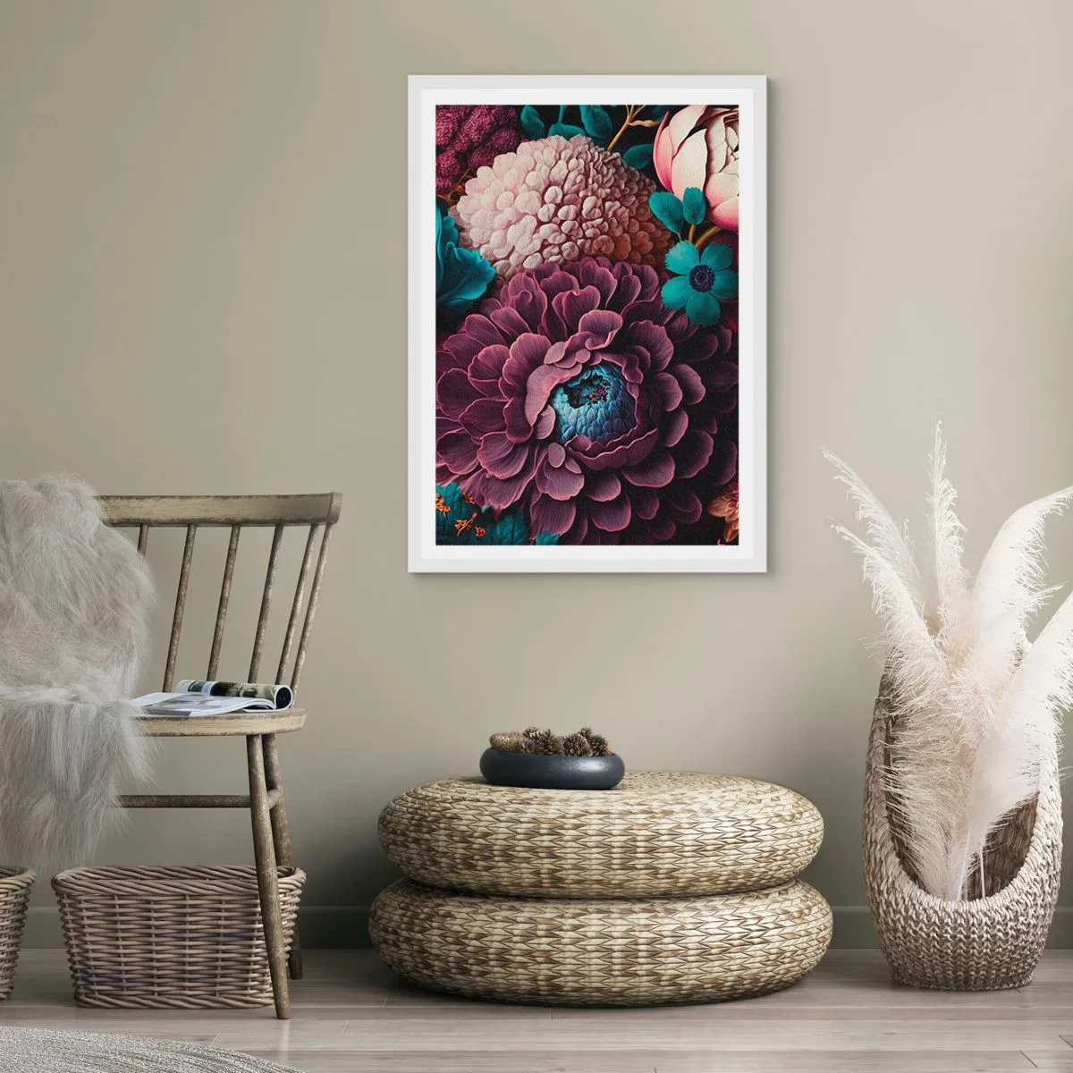 Poster in een witte lijst - Natuur in overvloed - 50x70 cm