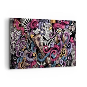 Schilderen op canvas - Ingewikkelde melodie - 120x80 cm