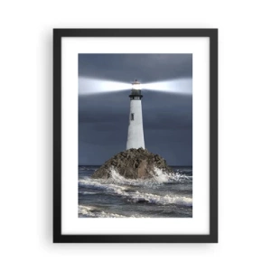 Poster in een zwarte lijst - Hier... hier... hier! - 30x40 cm