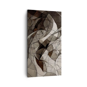 Schilderen op canvas - Circulatie van aardekleuren - 45x80 cm