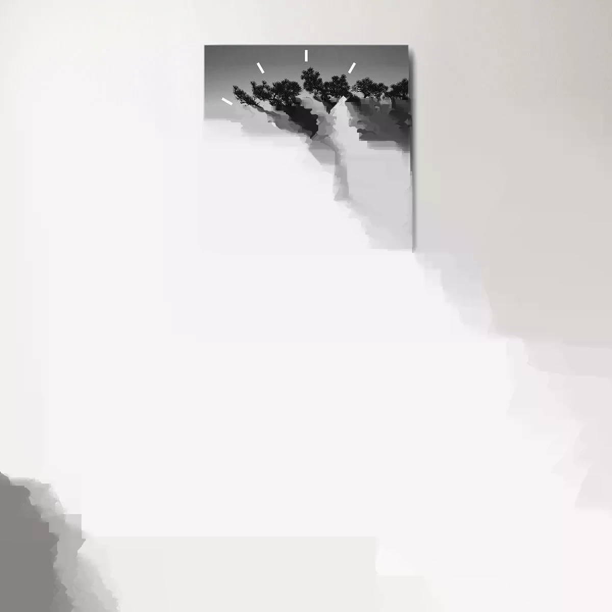 Wandklok - Klok - Stilte aan de horizon - 40x40 cm