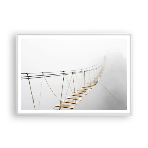 Poster in een witte lijst - Waar zal het je brengen? - 100x70 cm