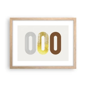 Een poster in een licht eiken lijst - Oooo! - 40x30 cm
