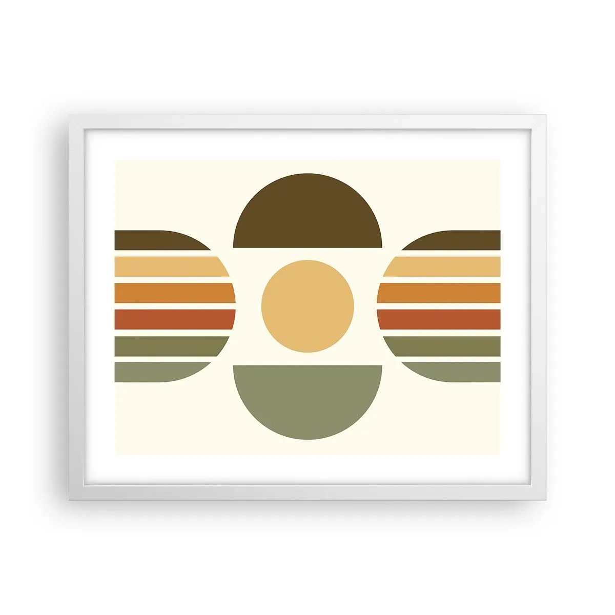 Poster in een witte lijst - In aardetinten - 50x40 cm