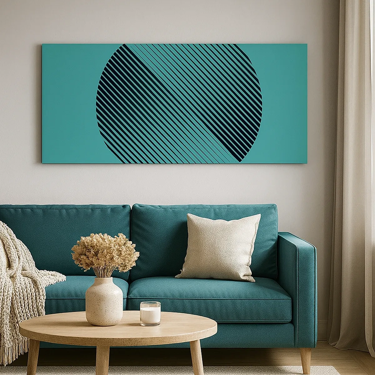 Schilderen op canvas - Cirkel – een geometrische variatie - 30x30 cm