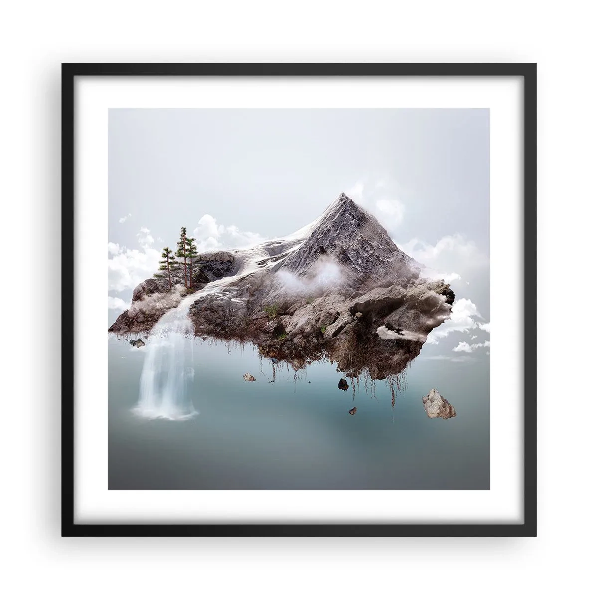 Poster in een zwarte lijst - Gezien met het oog van een surrealist - 50x50 cm