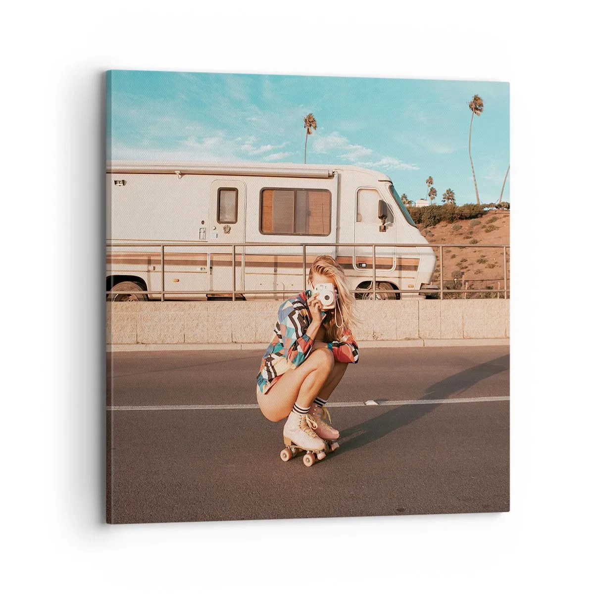 Schilderen op canvas - Lach alsjeblieft! - 70x70 cm