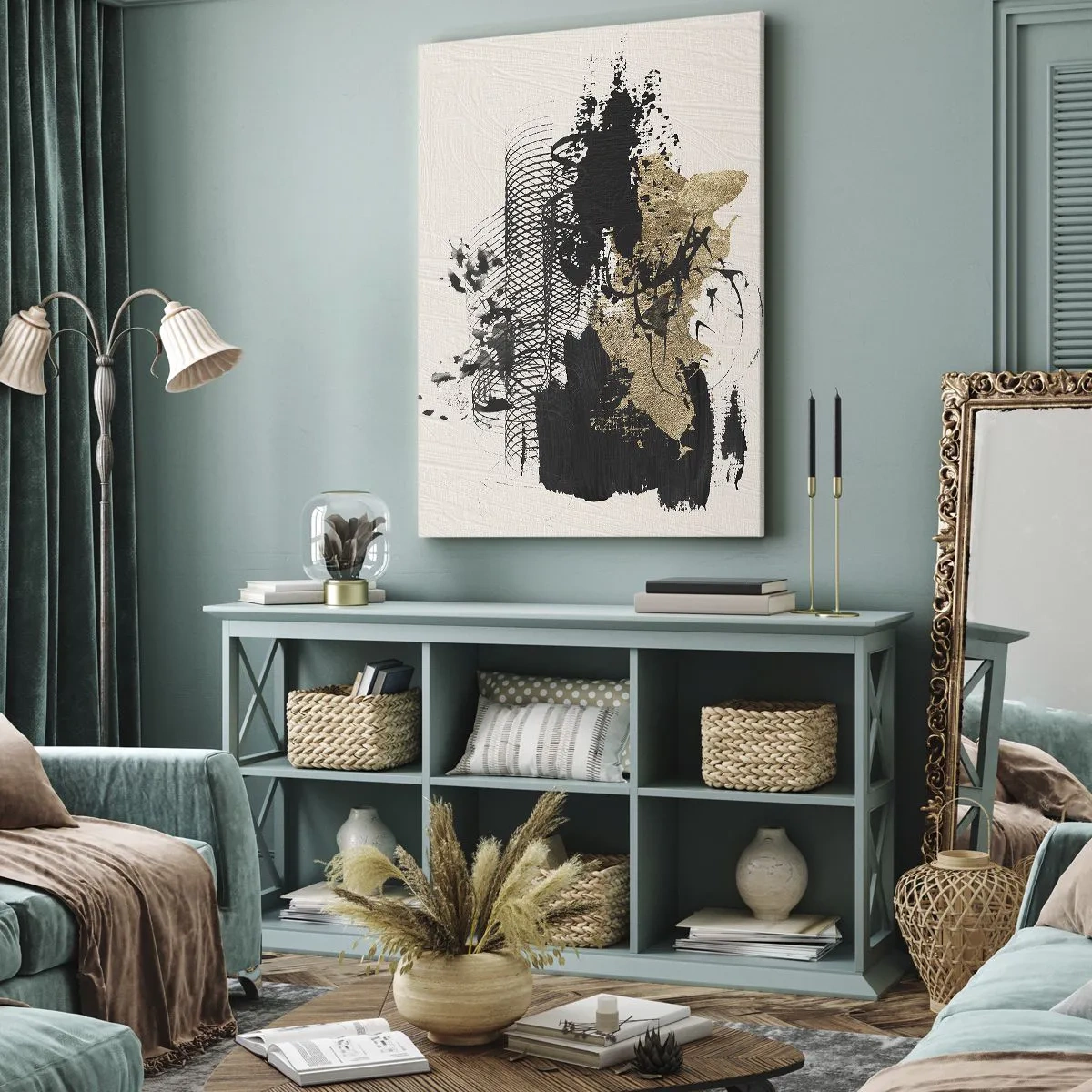 Schilderen op canvas - Compositie met passie - 50x70 cm