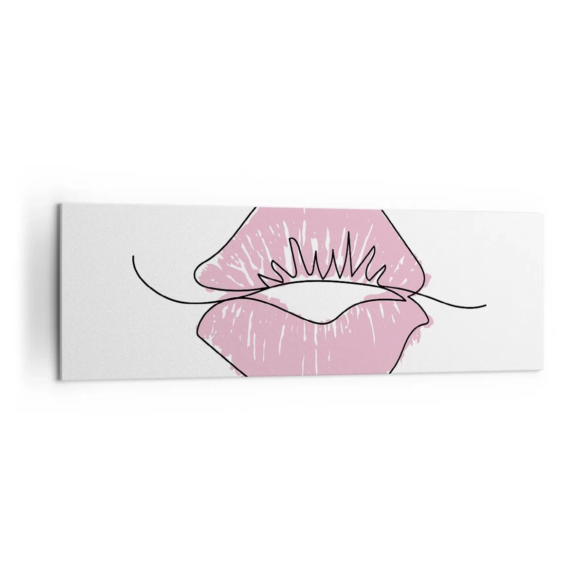 Schilderen op canvas - Klaar om te kussen? - 160x50 cm
