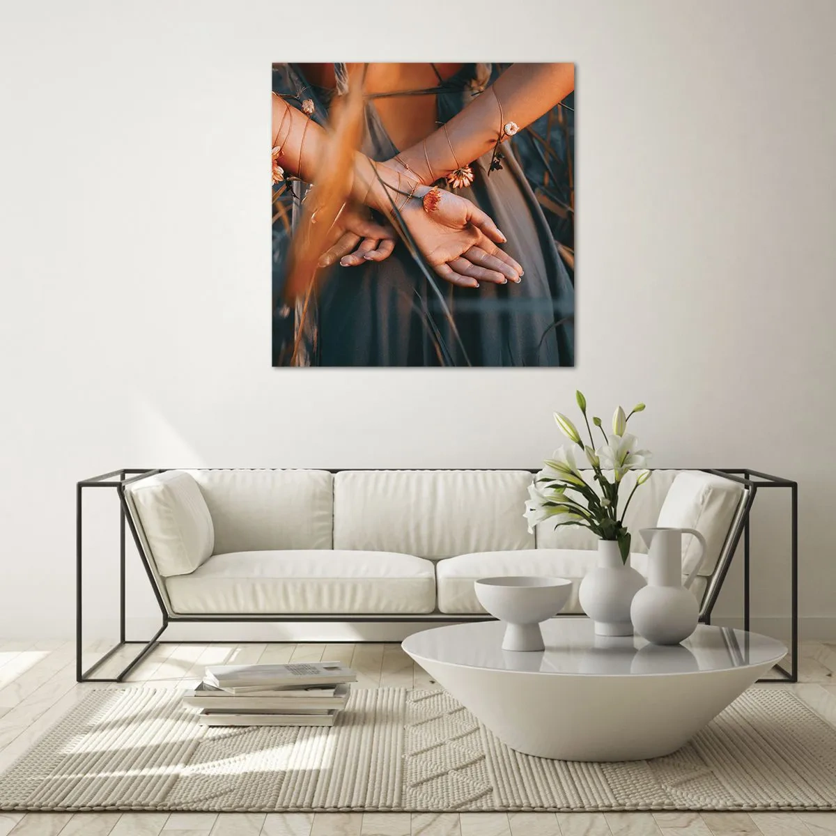 Schilderen op glas - Verbonden met de natuur - 30x30 cm