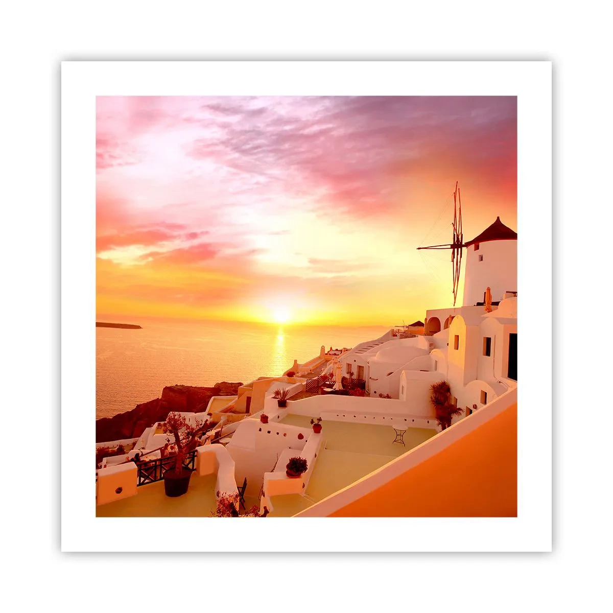 Poster - Spreiden in wit en goud  - 50x50 cm